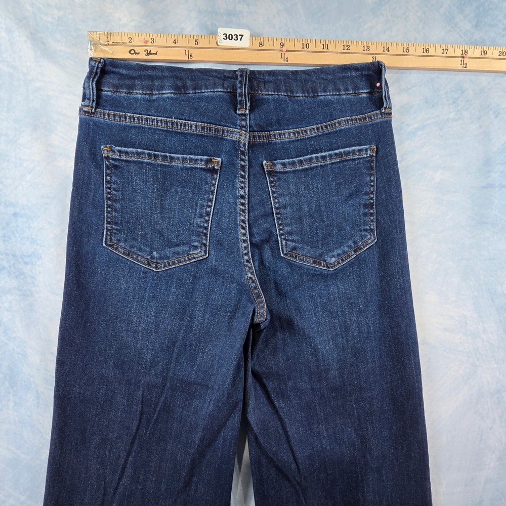 KUT from the Kloth Meg Fab Ab Wide Leg Jeans Blue Raw Hem Indigo Size 0‎ - Picture 8 of 8